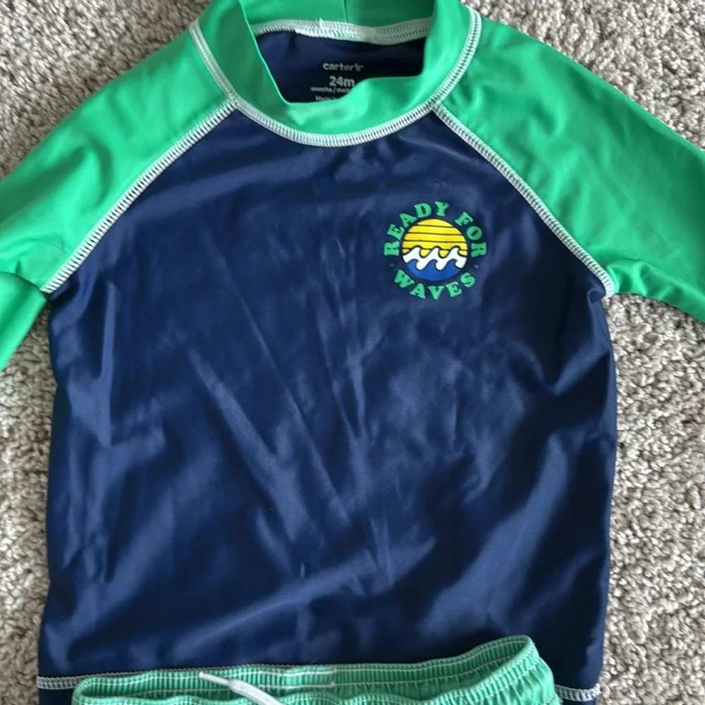 Carters toddler boy swim suit, size 24 months